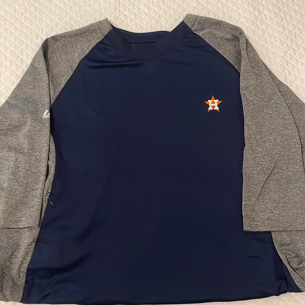Majestic Astros 3/4 sleeved baseball shirt